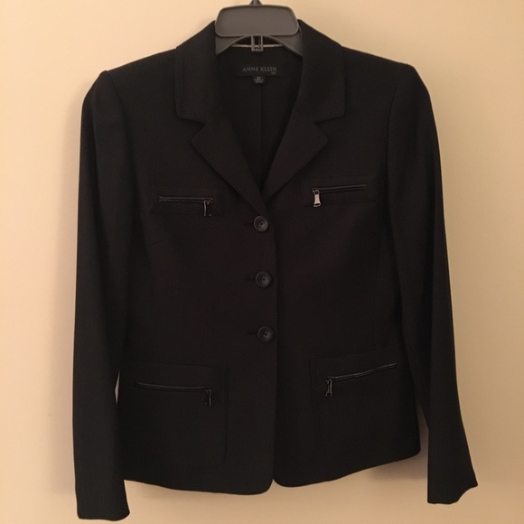 Anne Klein charcoal gray blazer jacket - Picture 1 of 6